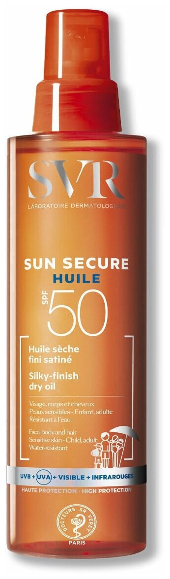 SVR Sun Secure Сухое масло SPF 50+, 200 мл