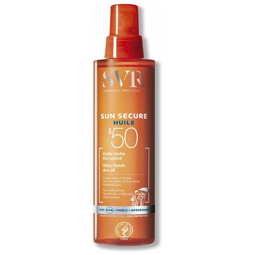 SVR Sun Secure Сухое масло SPF 50+, 200 мл солнцезащитное масло spf 50 svr huile sun secure 200 мл