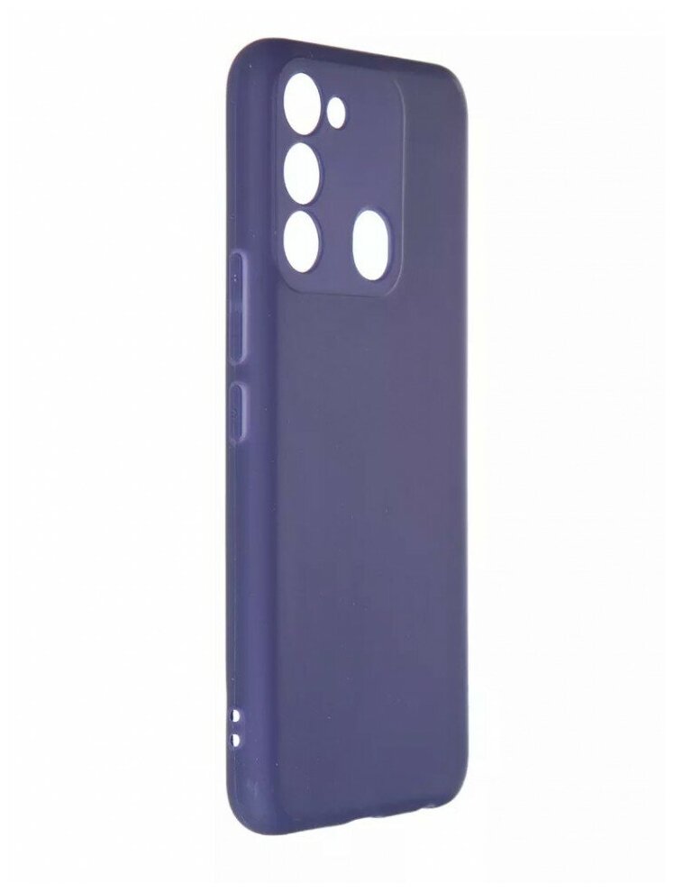 Чехол для TECNO Spark Go 2022/ Spark 8C, силиконовый, синий DF tCase-07 (blue)