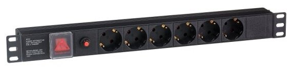 Блок розеток Exegate ServerPro PDU-19H605 6шт, 1U, 19"