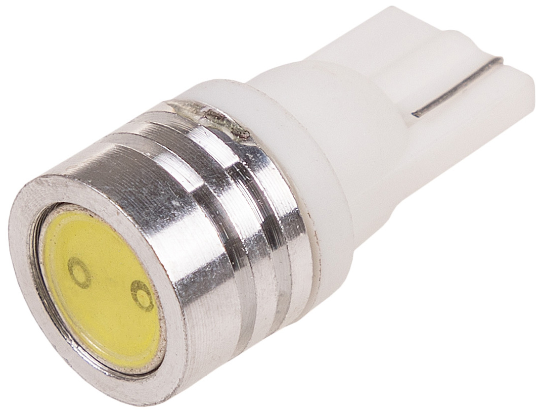 Автолампа диод T10(W5W) 12V 1 SMD Блистер EXTRA LIGHT без цоколя 1-конт Белая SKYWAY компл. 2 шт. Габариты номер салон S08201336