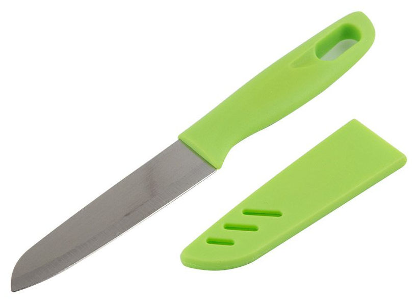 нож для чистки овощей mallony busta 9,5см в ножнах 005256 - фото №2