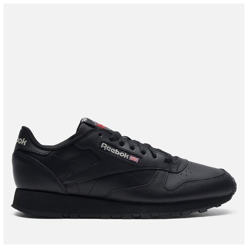 Кроссовки Reebok Classic Leather, повседневные, натуральная кожа, перфорированные, размер 44, черный