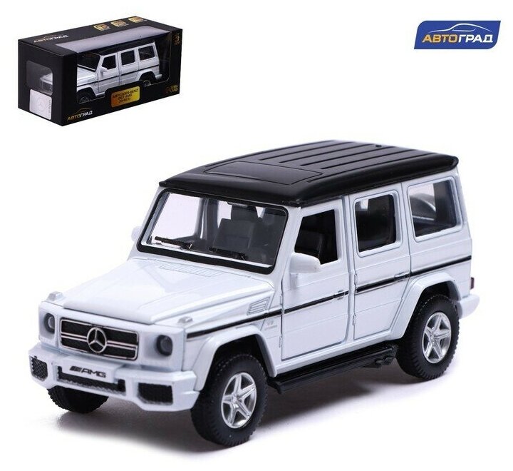 Машина металлическая MERCEDES-BENZ G63 AMG, 1:32, открываются двери, инерция, цвет белый