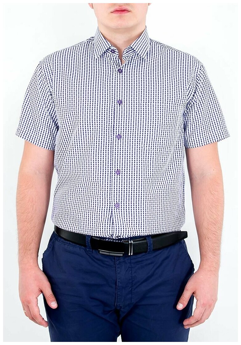 Рубашка мужская короткий рукав CASINO Фиолетовый c175/05/134/Z/1