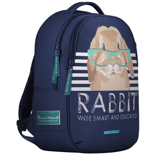 фото Рюкзак brunovisconti, классический суперлегкий, синий с эргономичной спинкой, «be banny.boy», арт. 12-008-034/02 bruno visconti