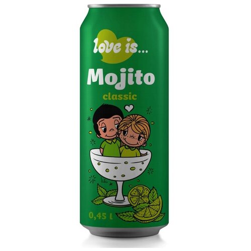 Газированный напиток Love is Мохито Классический, 0.45 л, металлическая банка