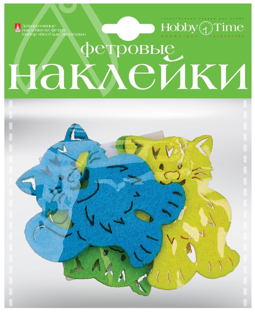 Декоративные наклейки из фетра "ВЕСЕЛЫЕ ВЕРУШКИ" 5 видов (2-093/27) - фото №3