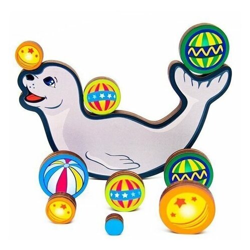 Деревянный балансир Тюлень 138102 Сибирские игрушки