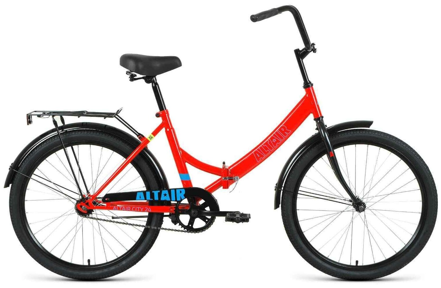 Велосипед городской ALTAIR CITY 24 (2022), 16" красный/голубой