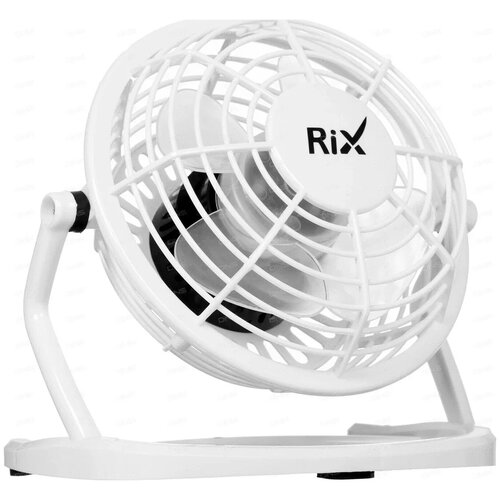 Вентилятор бытовой настольный Rix RDF-1500USB, цвет белый