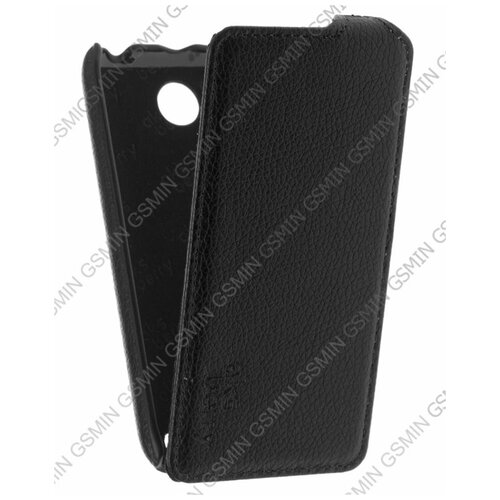 Кожаный чехол для Lenovo A516 Aksberry Protective Flip Case (Черный)