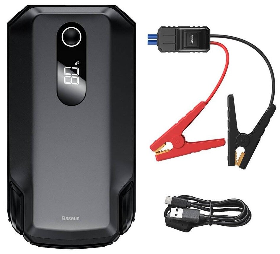 Пусковое устройство для авто Baseus Super Energy Max Car Jump Starter (20000mAh, Peakcurrent 2000A) + cable Черный (CGNL020001)