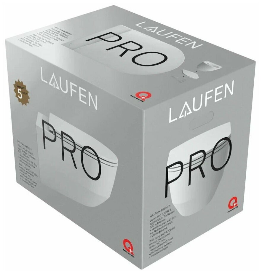 Унитаз Laufen Pro 8.6695.7.000.000.1 подвесной с сиденьем Микролифт - фотография № 5