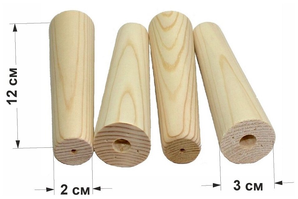 Деревянные ножки опоры для мебели 4 шт. 12 см - фотография № 2