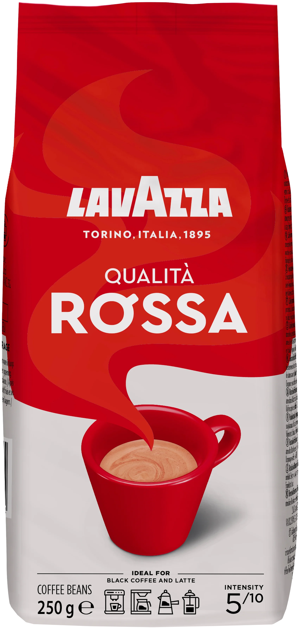 4 упаковки Кофе в зернах Lavazza Qualita Rossa, 250 гр