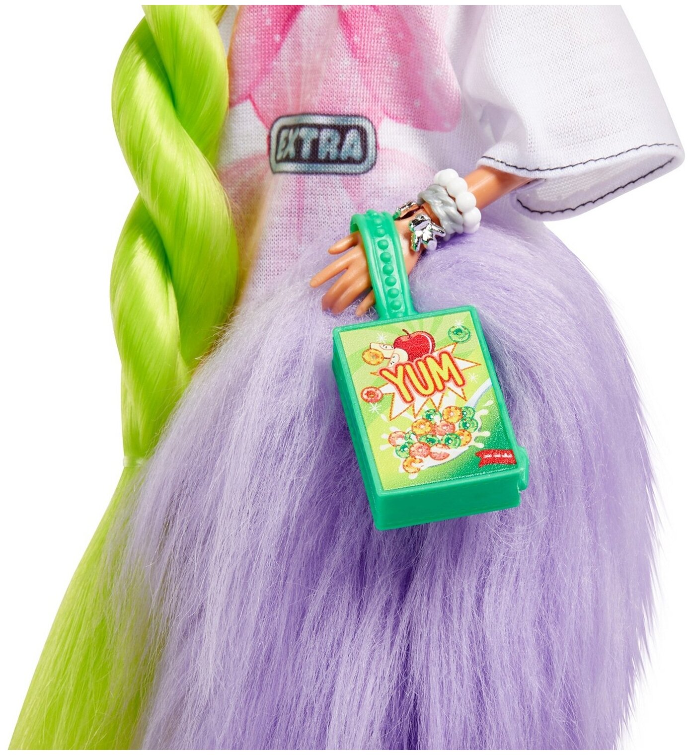 Barbie Кукла Экстра с зелеными неоновыми волосами - фото №8