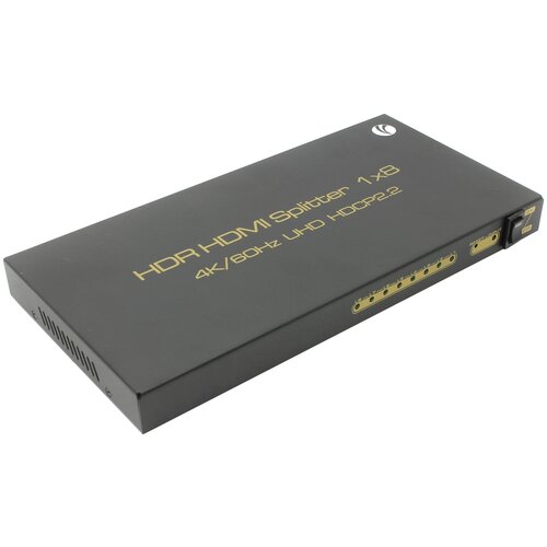 Разветвитель HDMI Spliitter 1=>8 2.0v, VCOM разветвитель hdmi spliitter 1 8 2 0v 4k 60hz vcom dd428