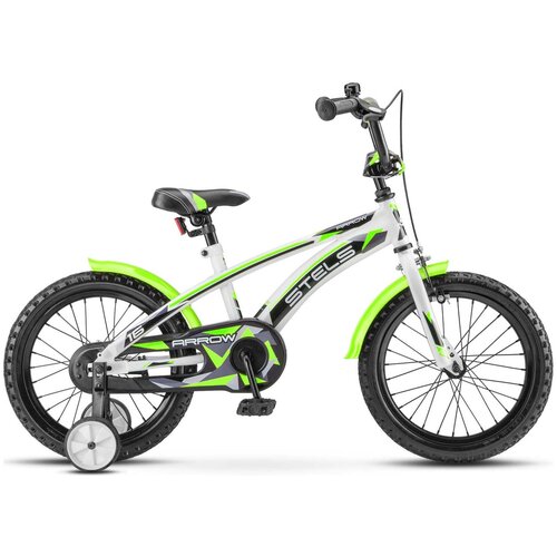 Велосипед 16 Детский Stels Arrow 2017 Количество Скоростей 1 Рама Сталь 95 БелыйЗеленый Stels арт LU070700 776500₽
