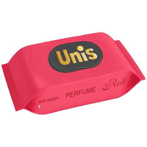 Влажные салфетки антибактериальные Unis Perfume Red, клапан, 84шт х 1уп