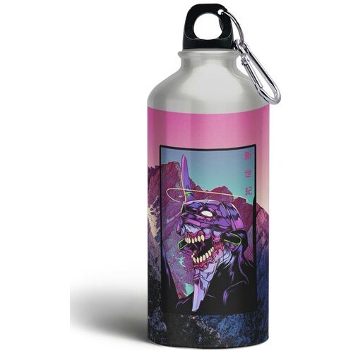 фото Бутылка спортивная/туристическая фляга аниме евангелион - 5258 ф brutbottle