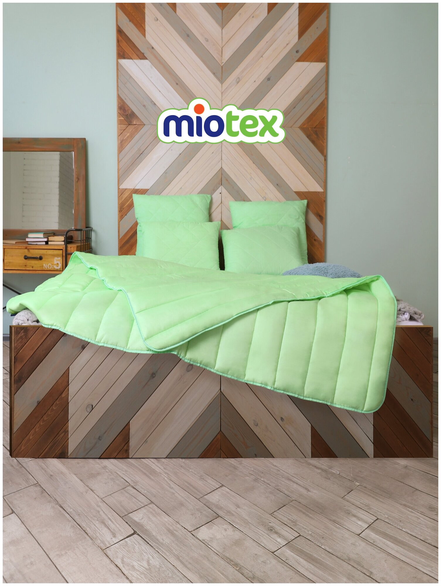 Летнее стеганое одеяло OL-TEX Miotex Бамбук 140x205 см. окантованное / Легкое полутороспальное одеяло Ол-Текс Бамбук / Легкое одеяло 140 x 205 см. - фотография № 6