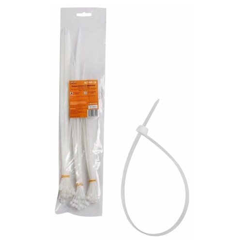 фото Стяжки (хомуты) кабельные, пласт. бел., набор 60шт.(3,6*250мм-20шт/3,6*300мм-20шт/4,8*350мм-20шт) (act-nk-16) airline