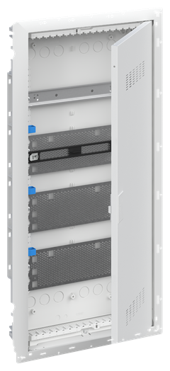 Шкаф в нишу ABB UK640 MVB мультимедиа, с дверью с вентиляционными отверстиями и дин-рейкой, без розетки