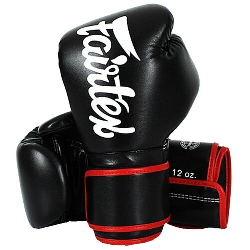 фото Боксерские перчатки fairtex boxing gloves bgv14 black 12 унций