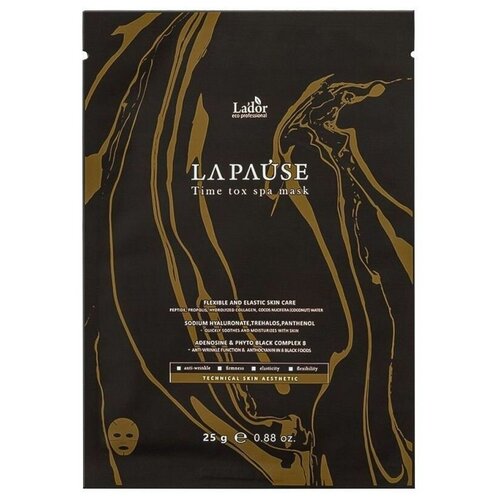 La'dor Маска для лица тканевая антивозрастная LA PAUSE Time tox spa mask, 25 мл.