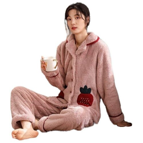 Комплект Sweet Shop, жакет, брюки, застежка пуговицы, длинный рукав, размер 48, розовый