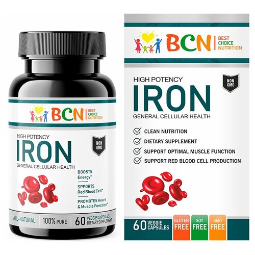 Железо фумарат BCN Iron 36 мг, 60 кап.