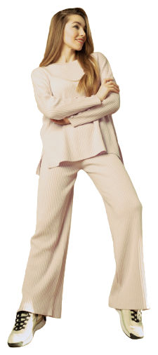 Костюм MaRuD, джемпер и брюки, повседневный стиль, оверсайз, размер универсальный 42-50, бежевый