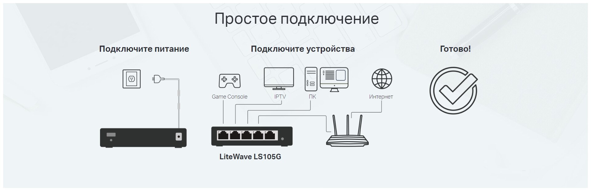 Коммутатор TP-LINK LiteWave LS105G