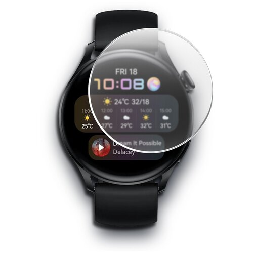 Гидрогелевая защитная пленка на Huawei Watch 3 46 mm (Хуавей вотч 3 46мм) на часы Матовая силиконовая клеевая основа полноклеевая Комплект 2 шт Brozo гидрогелевая защитная пленка на huawei watch 3 pro 48 mm хуавей вотч 3 про на часы прозрачная силиконовая клеевая основа полноклеевая 2 шт brozo
