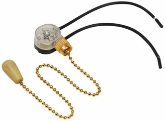 Выключатель Rexant "Gold" для настенного светильника, c деревянным наконечником {06-0245-A}
