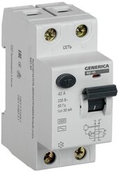Выключатель дифференциального тока (УЗО) ВД1-63 2Р 40А 30мА (MDV15-2-040-030/оригинал)
