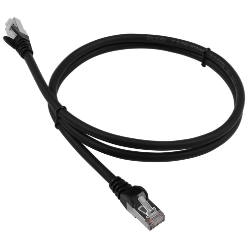 Патч-корд Lanmaster 3м (LAN-PC45/S6-3.0-BK) патч корд rj45 rj45 4 пары ftp категория 6 1 5 м серый lszh lanmaster lan pc45 s6 1 5 gy