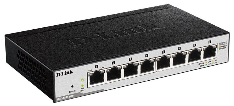 Коммутатор D-link EasySmart DGS-1100-08PLV2A1A