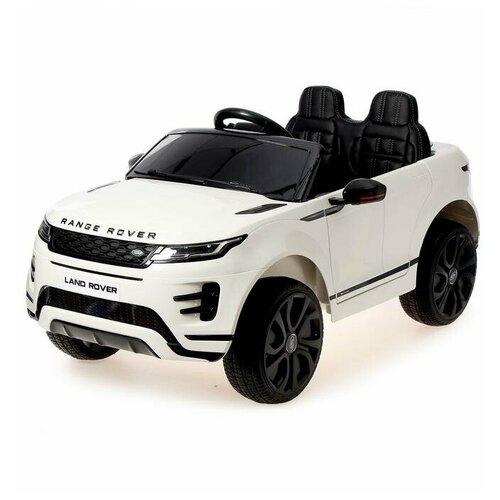 Электромобиль RANGE ROVER EVOQUE, EVA колеса, кожаное сидение, цвет белый