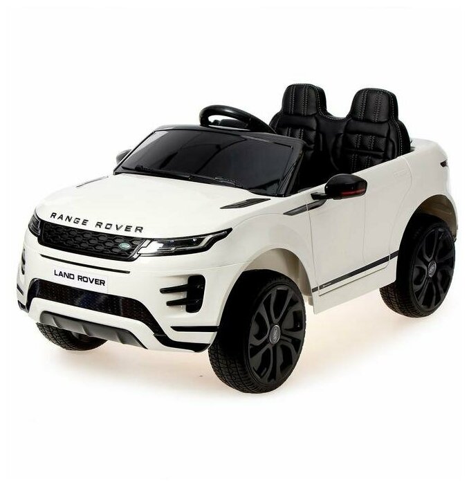 Электромобиль КНР Range Rover Evoque, кожаное сидение, EVA колеса, цвет белый (DK-RRE99)