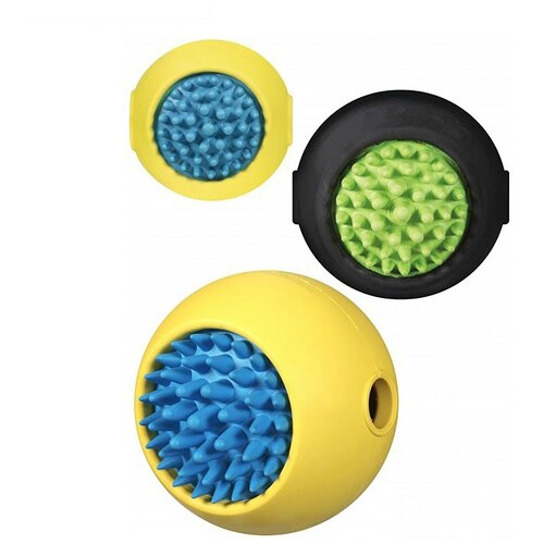 J.W. Игрушка для собак - Мячик с "ежиком", каучук, средняя Grass Ball Medium Цвет: Синий, Фиолетовый