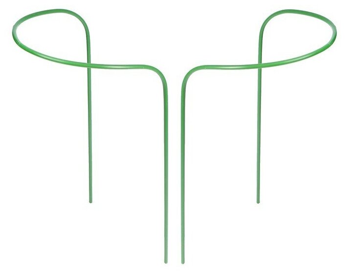 Кустодержатель, d = 50 см, h = 90 см, ножка d = 1 см, металл, набор 2 шт, зелёный
