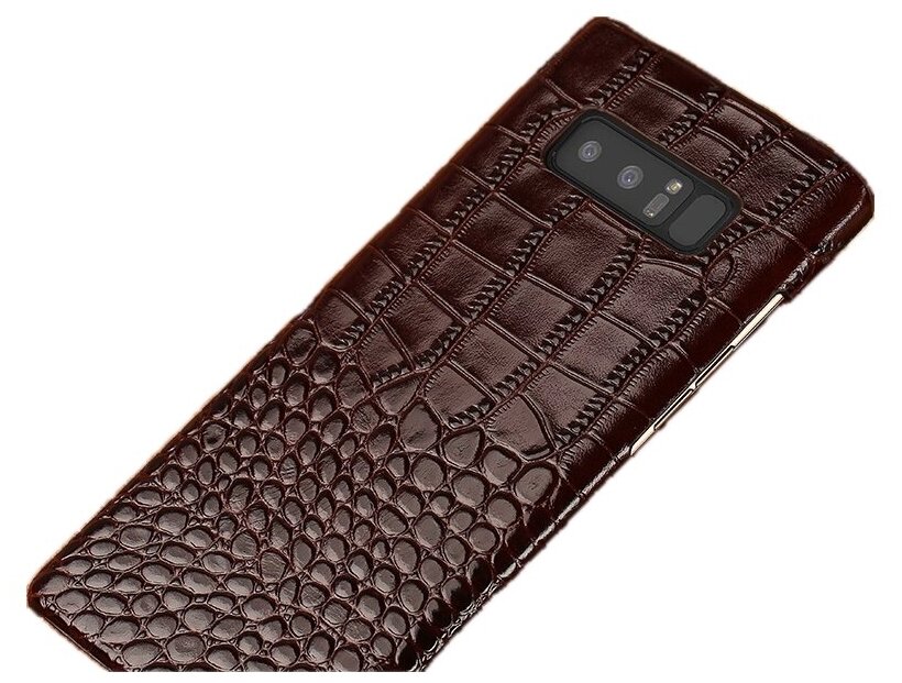 Чехол-накладка-бампер MyPads Premium для Samsung Galaxy Note 9 SM-N960 (Самсунг Галакси Ноте 9) из натуральной кожи с тиснением крокодила экзотич.