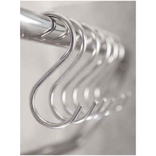 фото Крючки для рейлинга bauhaus, 10 шт. крючки для штанги, металлические крючки для кухни и ванной