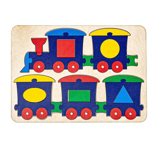 Пазл LEOBOOM Паровозик Фигуры П1010, 33 дет.