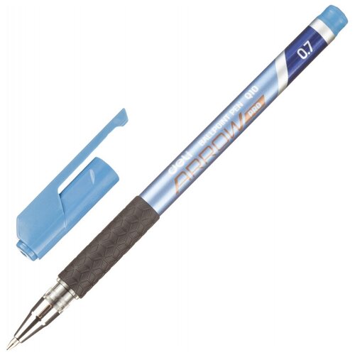 Ручка шариковая Arrow, диаметр шарика 0,7 мм, резиновая манжета, синяя