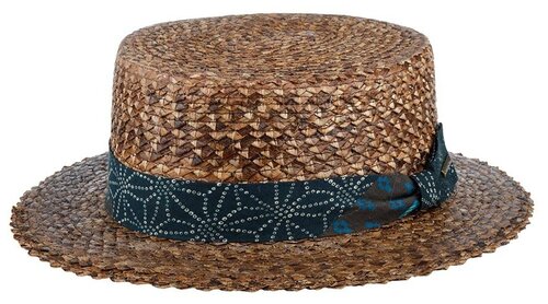 Шляпа канотье STETSON, солома, размер 59, коричневый