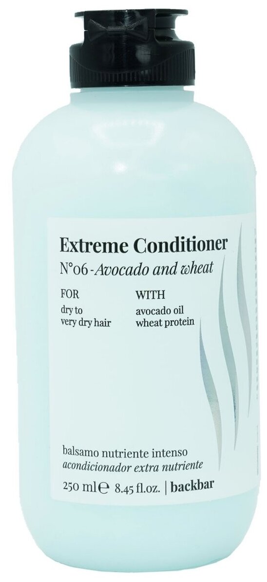 FarmaVitа BACK BAR EXTREME CONDITIONER №06 Экстрим кондиционер для сухих и сильно поврежденных волос, ультраувлажняющий, 250 ml