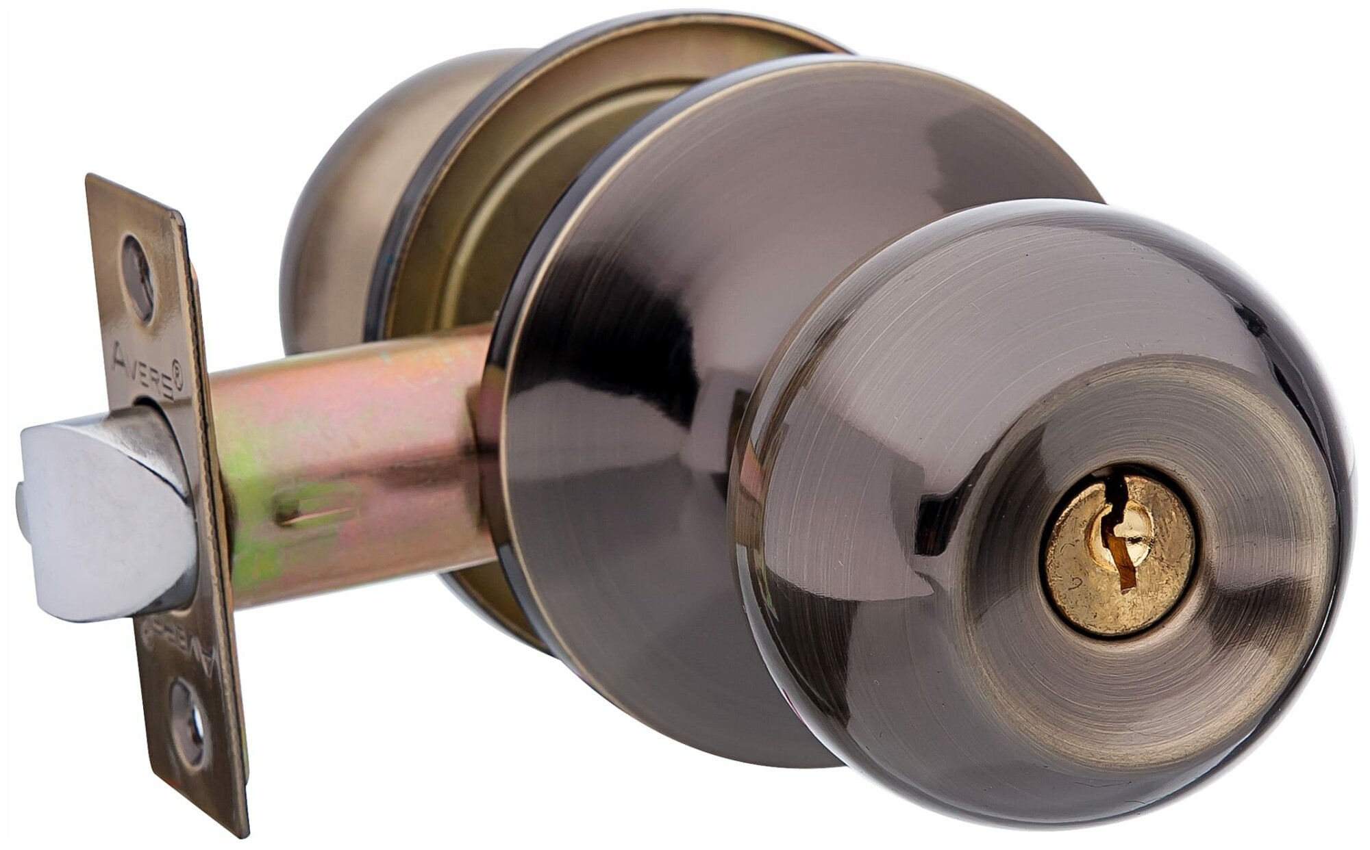 фото Ручка-защёлка Avers 6072-01-AB, с ключом и фиксатором, сталь, цвет античная бронза